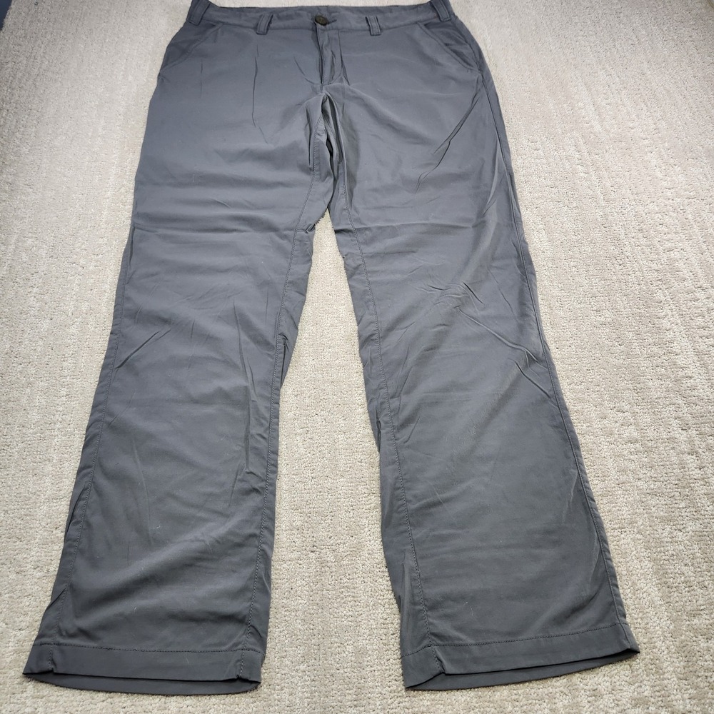 Eddie Bauer Travex Pants Men 36x32 Horizon Guide Chino Gray Stretch Performance